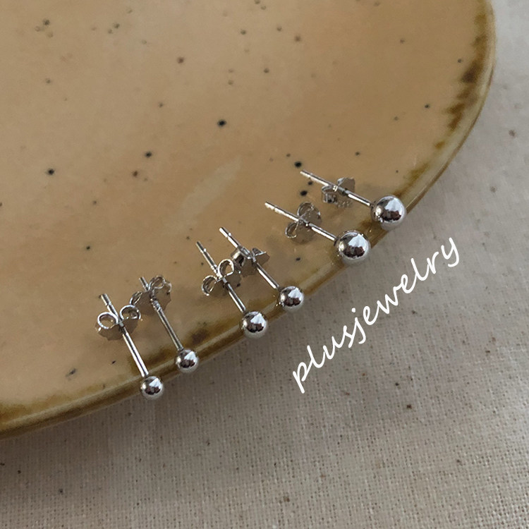 PLUS JEWELRY / 纯银豆豆迷你日常款养耳洞耳钉银针防过敏,饰品/流行首饰/时尚饰品新,耳环,淘宝优惠券,粉丝福利购,淘宝优惠卷