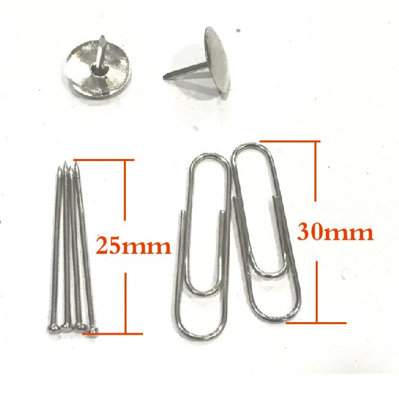 不锈钢金属 2号回形针大头针图钉别针文件装订整理财会办公文具