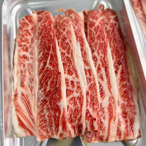 澳洲M8M9和牛小排火锅肉片原切霜降雪花牛肉片和牛日式烧烤