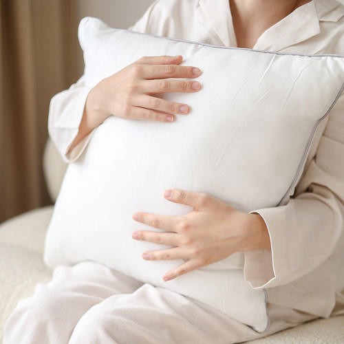 白色内芯磨毛布pp棉品质枕头