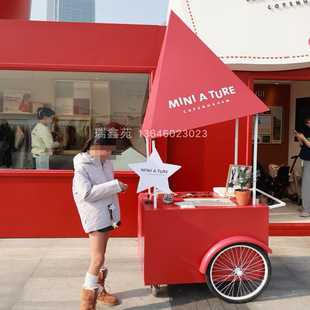 商场品牌宣传车新品车架移动促销车商业街小商品售卖车户外摆摊架