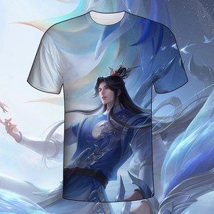 王者荣耀短袖后羿如梦令衣服男女装春夏中小学生青少年t恤cos上衣