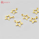 手链耳环发饰头饰Diy饰品配件6MM铜制小五星吊坠挂件黄铜色30401