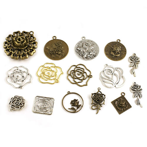 DIY复古合金饰品配件 古青铜色 合金挂件 中英文 印字挂坠 20911