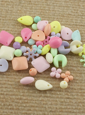 实色珠 切面水滴 隔珠 椭圆珠 小花珠 圆珠 扁圆珠 扁方珠 29783