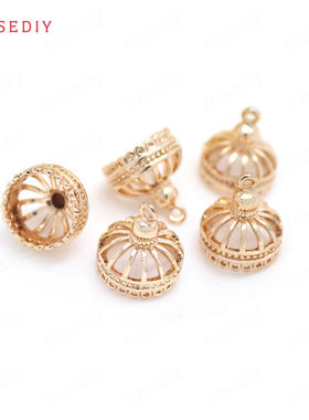 Diy饰品配件铜镀真金耳环发饰头饰配件多孔 流苏 挂件 吊坠33169