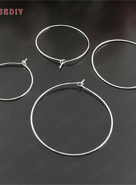DIY饰品配件 钢丝耳圈 9字头耳圈配件 简易型耳圈 手工耳圈 15903
