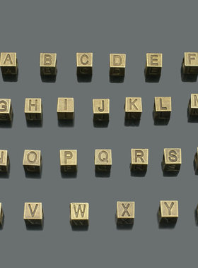 DIY材料饰品配件 手链串珠 英文字母大孔珠 26字母全套 26756