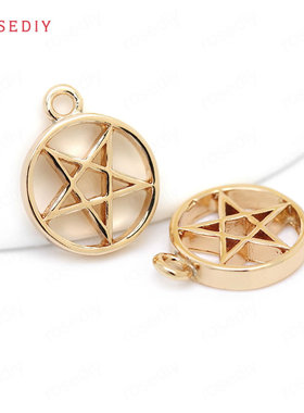 diy铜镀真金手链耳环头饰挂坠