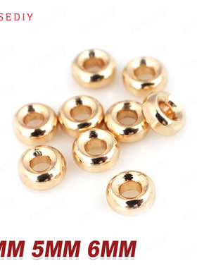 Diy饰品手工材料铜镀真金项链手链耳环发饰头饰配件短柱隔珠30978