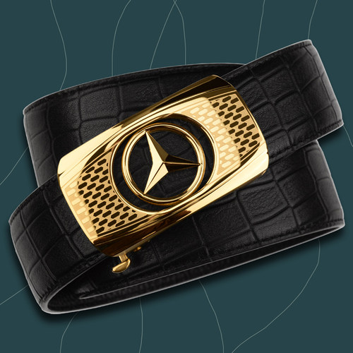 真牛皮不锈钢高端皮带