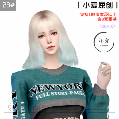 【小爱原创】模拟人生4sims4人物Mod小人含8套服装23#女娃-1.63