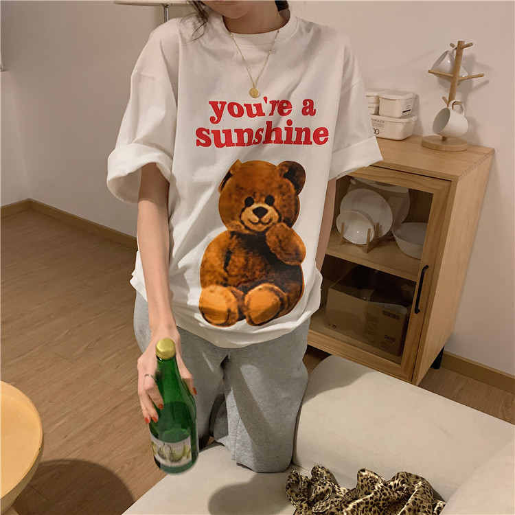 實拍實價 寬鬆印花短袖T恤