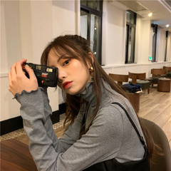 Real photo, real price, thin wave edge, high collar, pit stripe, long sleeve shirt