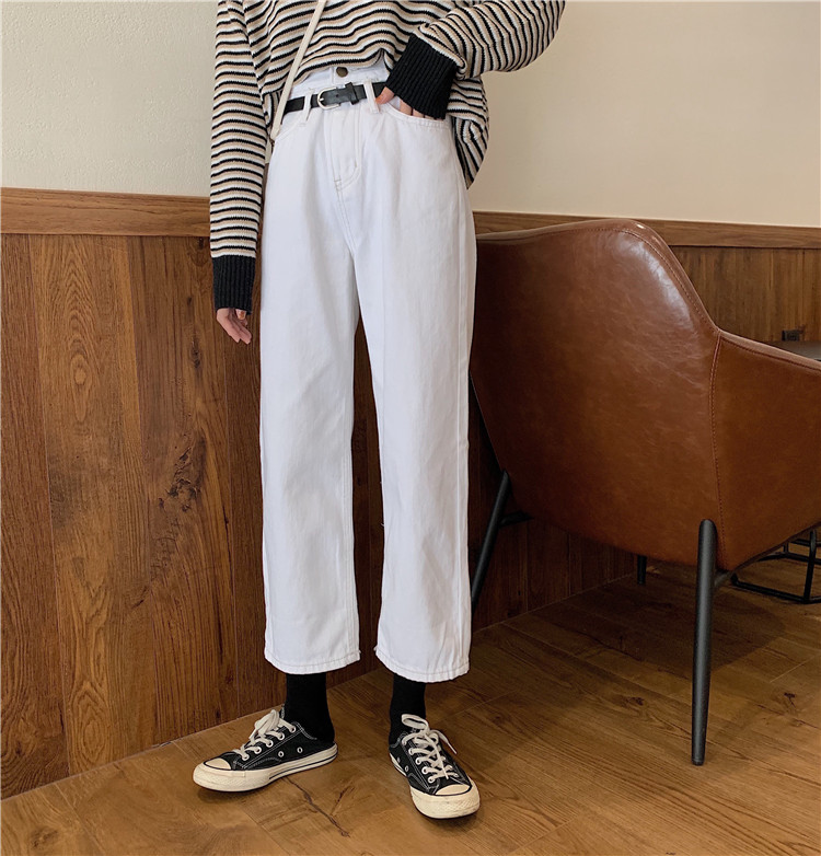 Real shot real price denim straight pants in early spring