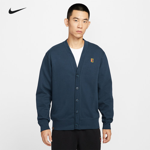 Nike耐克网球服男子25秋冬新款长袖运动外套针织开衫IM9362-478