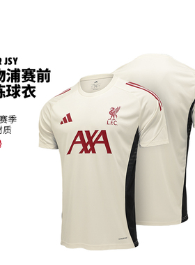 Adidas阿迪达斯25/26利物浦LFC球衣赛前短袖训练足球服T恤JV6574