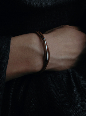 奇遇街的游荡者/MUSA手作 /925银 牛皮手绳