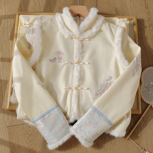 忆南栀黄色新中式旗袍国风改良马甲套装冬装日常可穿加绒加厚过冬