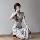 新中式 改良年轻款 日常可穿 巨好看小个子旗袍女夏2026新款 忆南栀