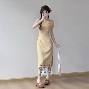 忆南栀马年女小个子新中式旗袍2026年新款可以上班穿的改良连衣裙
