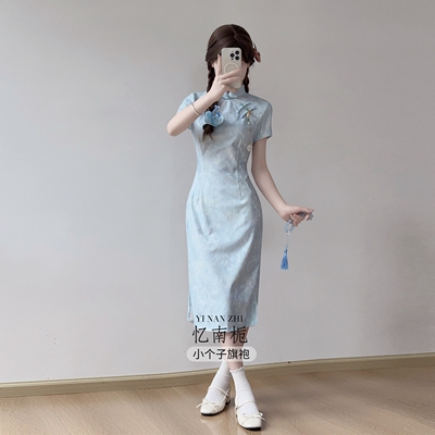 忆南栀小个子改良旗袍连衣裙新款