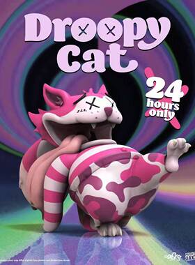 现货 MIGHTY JAXX 萎靡不振猫 Droopy Cat 潮流玩具手办摆件公仔