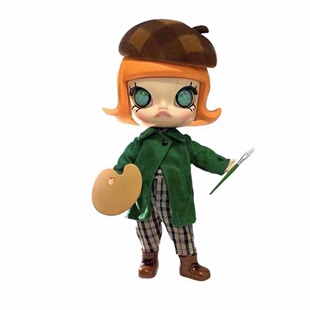 现货POPMART泡泡玛特BTS北京展会限定Molly小画家bjd大体公仔摆件