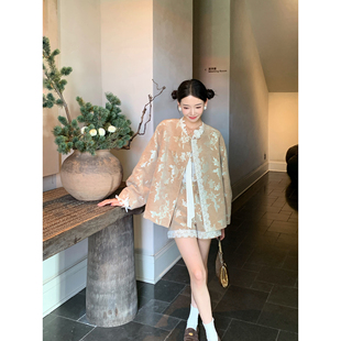 Thecoco 予松香 提花雪尼尔原创新中式套装女秋冬气质搭配一整套