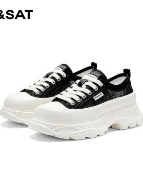 St&Sat/星期六春秋厚底增高小白鞋运动单鞋休闲鞋女SS32112E47