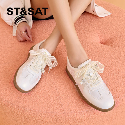 St&Sat/星期六春秋芭蕾德训鞋厚底增高运动休闲单鞋女SSC11120S7
