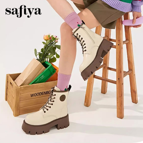 索菲娅舒适轻便百搭机车马丁靴女