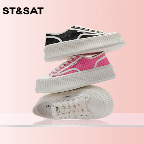 星期六厚底增高百搭休闲小白鞋