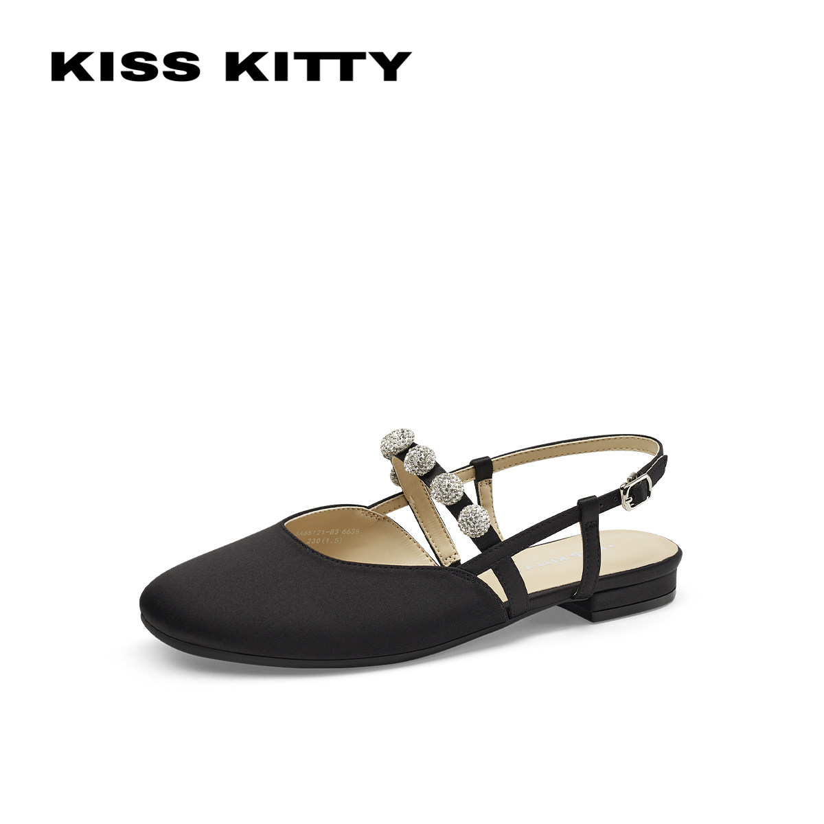 KISSKITTY夏季水钻方头玛丽珍鞋后空低跟包头凉鞋女SA65121-83,女鞋,时装凉鞋,淘宝优惠券,粉丝福利购,淘宝优惠卷