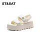 星期六夏季 新款 厚底增高沙滩鞋 St&Sat 露趾休闲凉鞋 女SSC2115C54