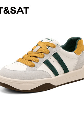 St&Sat/星期六春秋厚底德训鞋休闲板鞋系带运动单鞋女SSE1112CD9