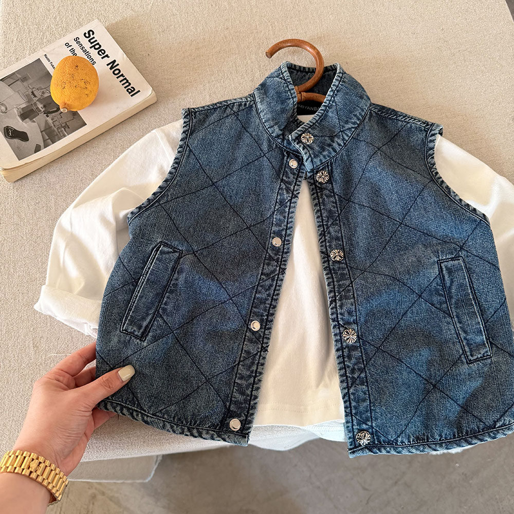 儿童牛仔马甲男春季2026新款小童纯色上衣韩版宝宝外搭坎肩女洋气,童装/婴儿装/亲子装,马甲,淘宝优惠券,粉丝福利购,淘宝优惠卷