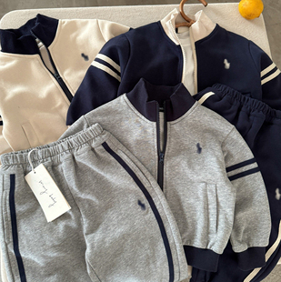 儿童卫衣套装男2026春秋新款中小童潮牌卫裤宝宝运动两件套女洋气