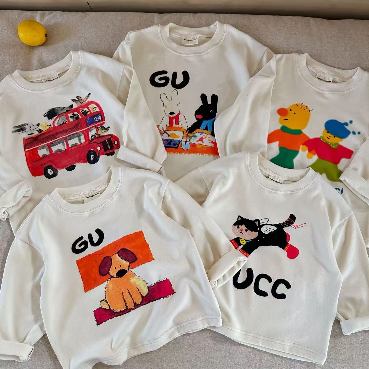 不二妈加绒T恤秋冬卡通柔软潮牌