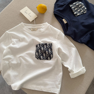 不二妈长袖T恤春秋纯棉口袋百搭