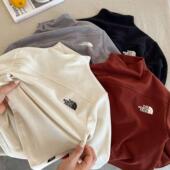 潮牌上衣宝宝纯色打底衫 儿童高领T恤秋冬男2025新款 小童装 女加绒