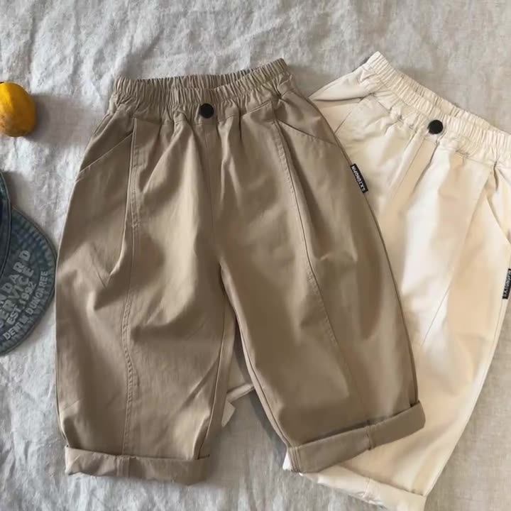 儿童休闲裤2025秋季新款童装男童女童宽松百搭棉布裤子宝宝长裤潮