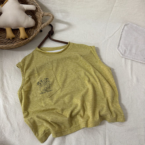 不二妈休闲背心柔软宽松无袖透气