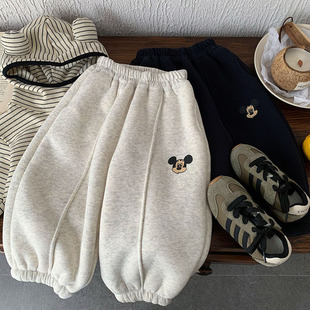 宝宝卡通运动裤 儿童卫裤 小童束脚长裤 款 女保暖 男加绒加厚2025冬季