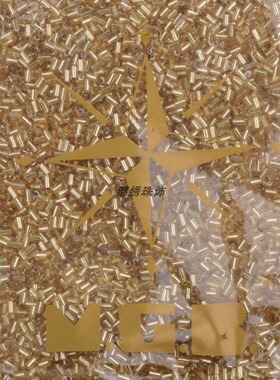 日本进口MGB星牌2*3MM罐银金色管珠，500克/包