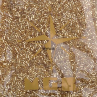 日本进口MGB星牌2*3MM罐银金色管珠，500克/包