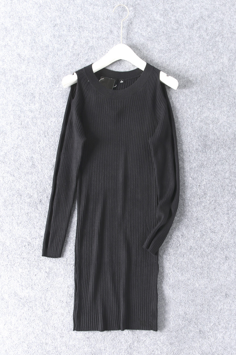 dan超赞包臀修身针织长袖连衣裙