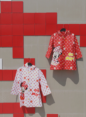 A244 原DAN 炒鸡可爱米妮造型 宝妈一定要入 儿童雨衣