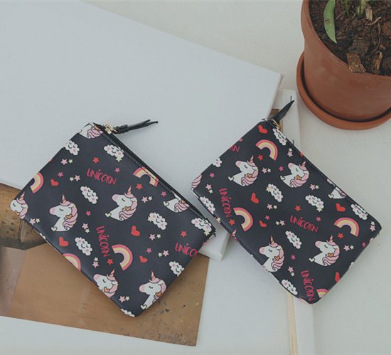 爱尔兰独角兽耳机线拉链零钱包