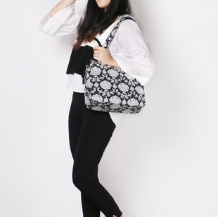 F54旁 原DAN好品质环保材料印染民族风棉布单肩包斜挎包 清仓